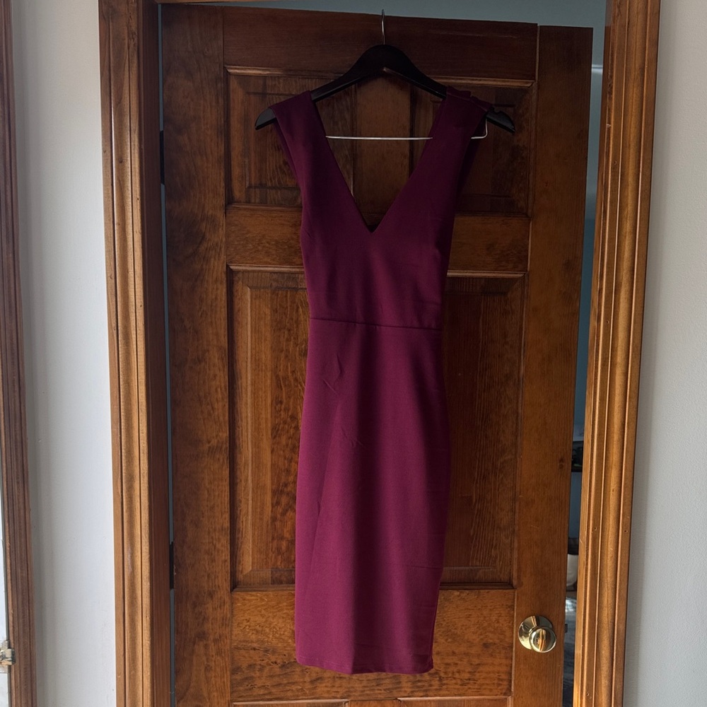 Lulu's Deep Purple Midi Dress